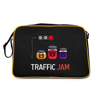 Embouteillage Drôle Illustrator Poison - Sac Retro - noir/or - Dos