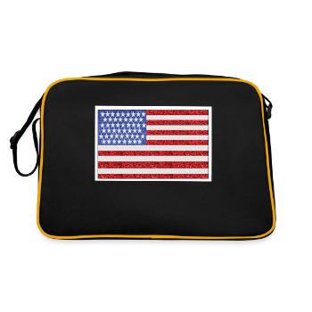 United States flag - Retro Bag - black/gold - Back