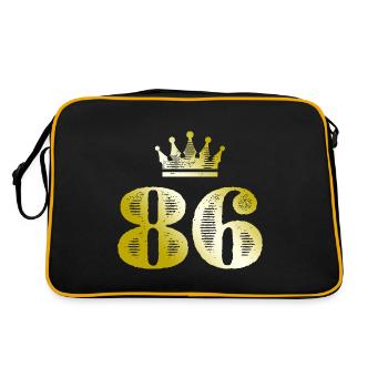 86 Numéro Couronne Or - Sac Retro - noir/or - Dos