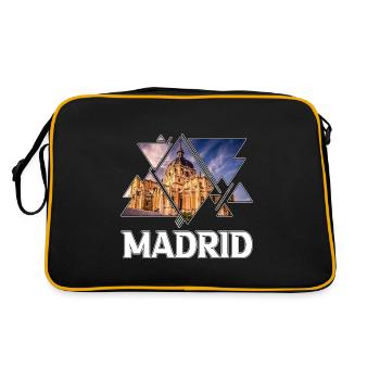 Madrid Espagne Ville Skyline Accueil Amour Vacances - Sac Retro - noir/or - Dos