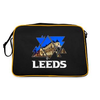 Leeds Angleterre UK City Skyline Accueil Amour - Sac Retro - noir/or - Dos