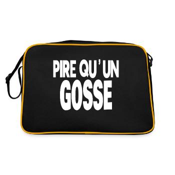 pire qu'un gosse - Sac Retro - noir/or - Dos