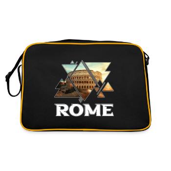 Rome Rome Italie Ville Skyline Colisée - Sac Retro - noir/or - Dos