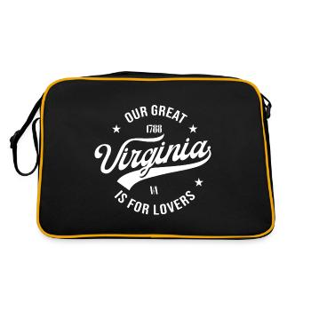 Virginia - Retro Tasche - Schwarz/Gold - Hinten