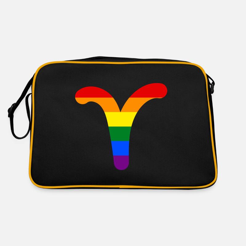 Sternzeichen Widder LGBT Retro Tasche