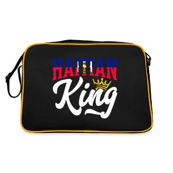 Haïti Roi Haïti Haïti Drapeau - Sac Retro - noir/or - Dos