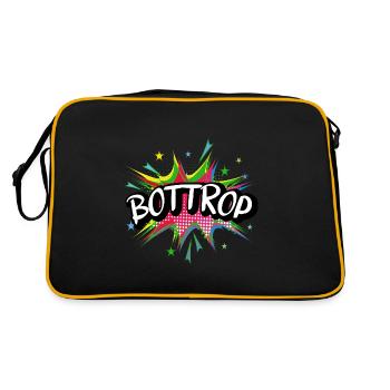Bottrop Germany City Pop Art Comic Art - Retro Bag - black/gold - Back