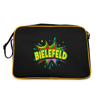 Bielefeld Germany City Pop Art Comic Art - Retro Bag - black/gold - Back