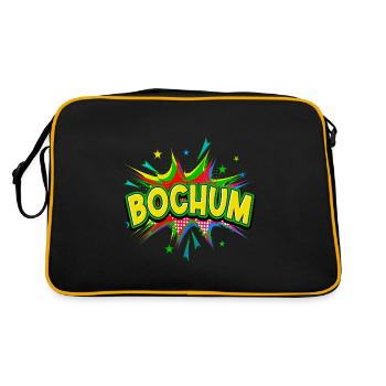 Bochum Germany City Pop Art Comic Art - Retro Bag - black/gold - Back