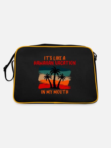 It's Like A Hawaiian Vacation In My Mouth 4 - Retro Bag - black/gold - Back