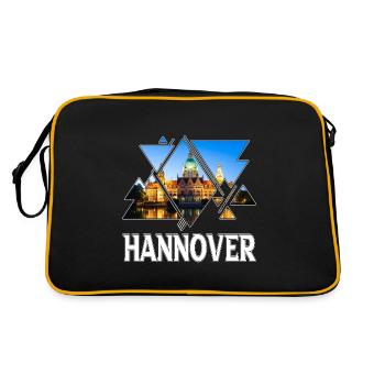 Hanover Germany City Skyline Home Love - Retro Bag - black/gold - Back