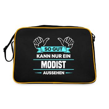 Modist Design für stolze Profis - Retro Tasche - Schwarz/Gold - Hinten