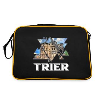 Trier Germany City Skyline Porta Nigra - Retro Bag - black/gold - Back