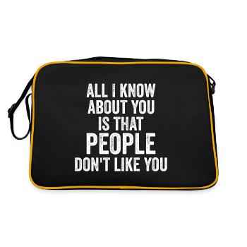 peoples don't like you - Retro Bag - black/gold - Back