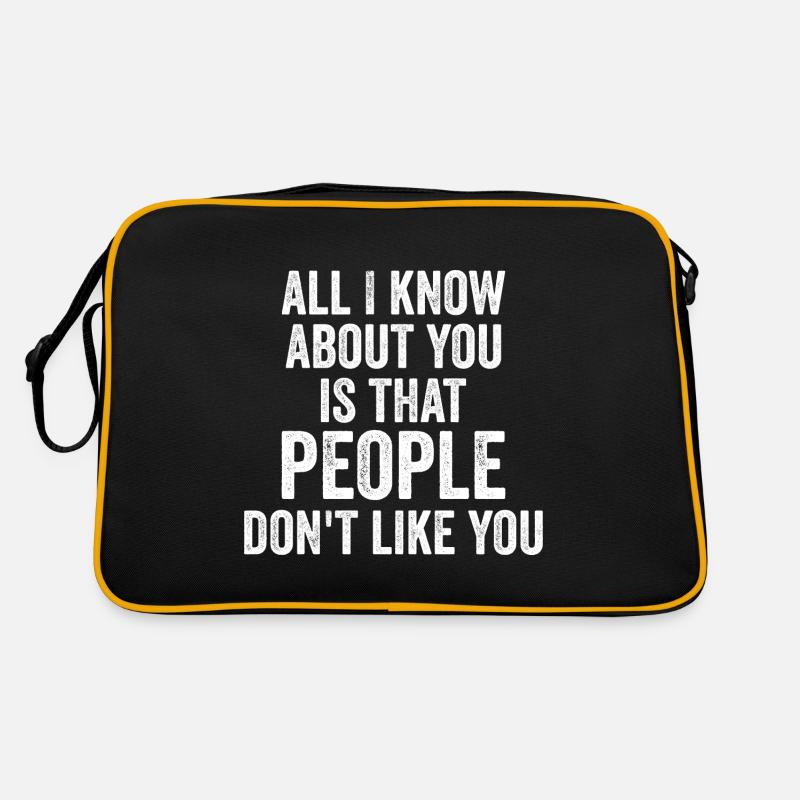 Völker mögen dich nicht Retro Tasche