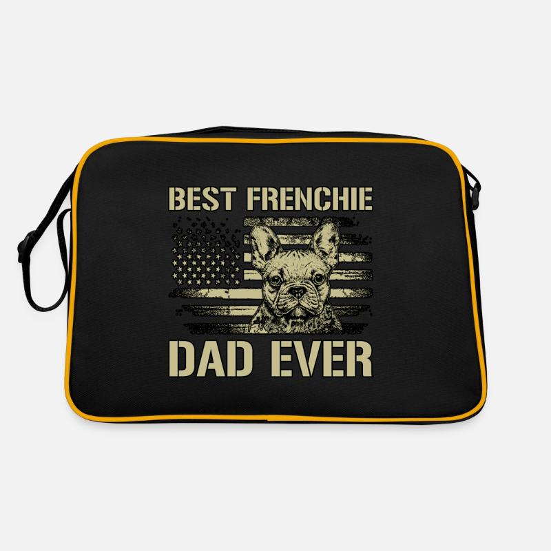 Best Frenchie Dad Ever Retro Tasche