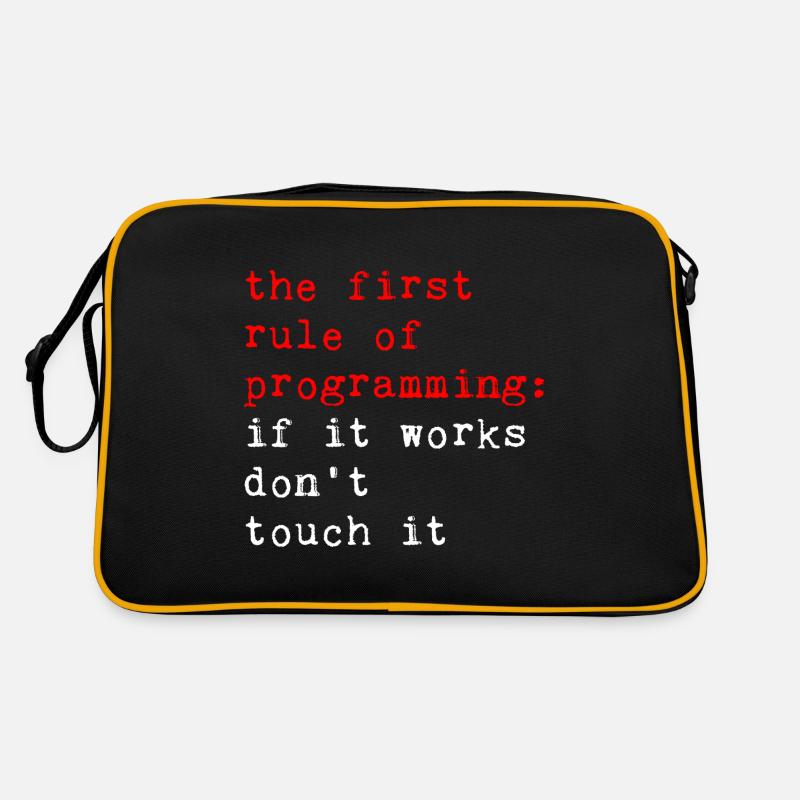 Rule Of Programming, If It Works, Don't Touch It 2 Retro Tasche