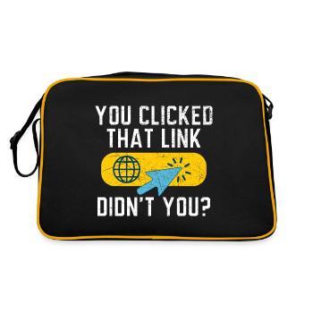 In the event of cyber attacks, simply pull cables - Retro Bag - black/gold - Back