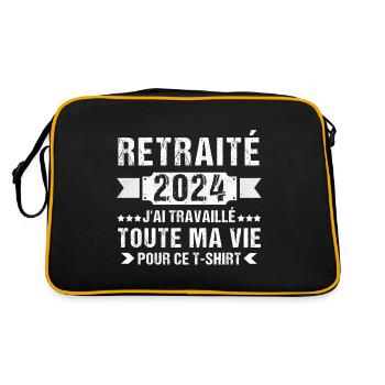 Retraité 2024 humour retraite cadeau pour retraité - Sac Retro - noir/or - Dos