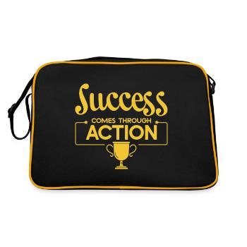 Success Comes Through Action 4 - Retro Bag - black/gold - Back