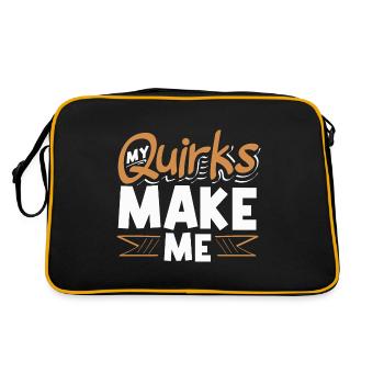 Embrace Your Quirks - Authenticity Is Gorgeous - Retro Bag - black/gold - Back