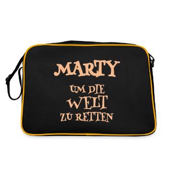 Gift for Marty - Retro Bag - black/gold - Back