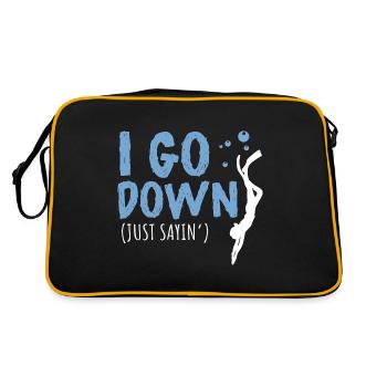 Ich gehe unter - Retro Tasche - Schwarz/Gold - Hinten