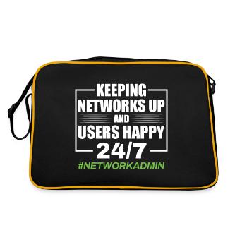 Network Administrator Network Engineer - Retro Bag - black/gold - Back