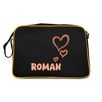 Roman as a given name - Retro Bag - black/gold - Back