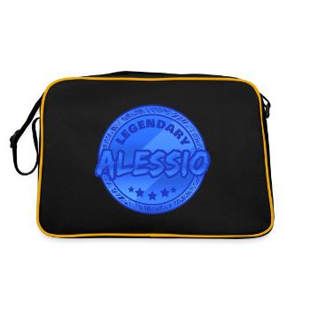 Cadeau pour Alessio - Sac Retro - noir/or - Dos