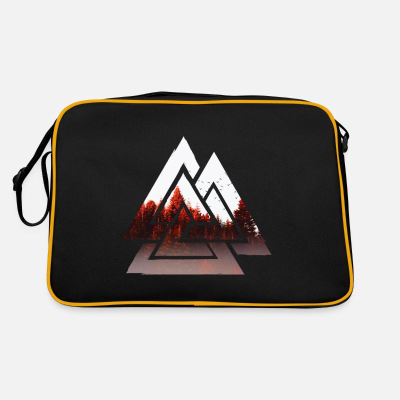 Valknut, symbole d'Odin - Avec forêt Sac Retro