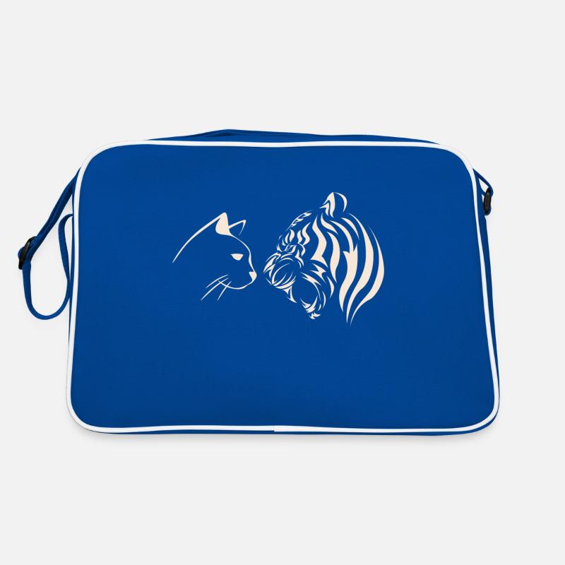 Katze vs. Tiger Retro Tasche
