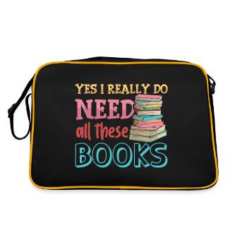 Book Fan Design pour un ver de bibliothèque - Sac Retro - noir/or - Dos
