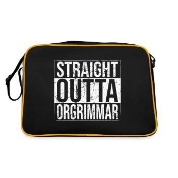 Straight Outta Orgrimmar WoW Horde Gamer Vintage - Sac Retro - noir/or - Dos