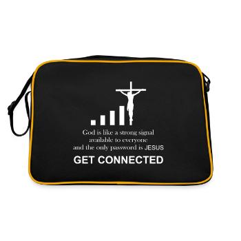 Prêtre catholique | Drôle de cadeau | - Sac Retro - noir/or - Dos