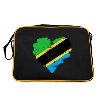 Tansania - Retro Tasche - Schwarz/Gold - Hinten