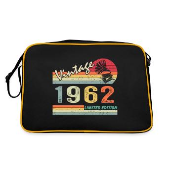 Vintage Gramophone 60th birthday 1962 60 years old - Retro Bag - black/gold - Back