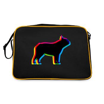 CMYK French Bulldog - Retro Bag - black/gold - Back