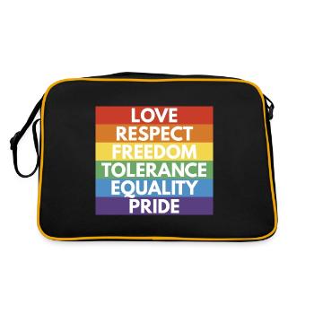 LGBTQ+ - Sac Retro - noir/or - Dos