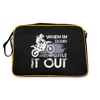 Dirt Bike - Retro Tasche - Schwarz/Gold - Hinten