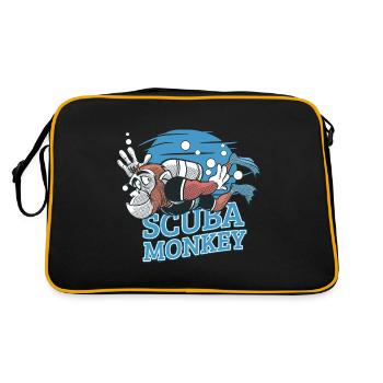 Scuba Monkey - Scuba Diving Chimp - Retro Bag - black/gold - Back
