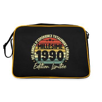 Cadeau D'anniversaire Millésime Fabriqué en 1990 - Sac Retro - noir/or - Dos