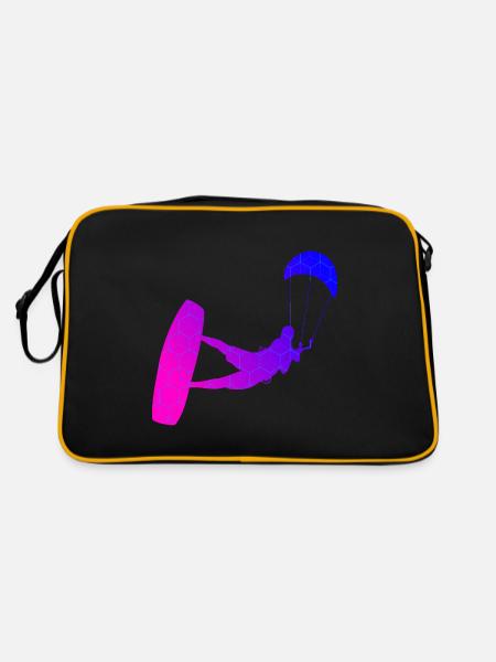 Kitesurf Hommes Kitesurf Femmes Kitesurfer - Sac Retro - noir/or - Dos