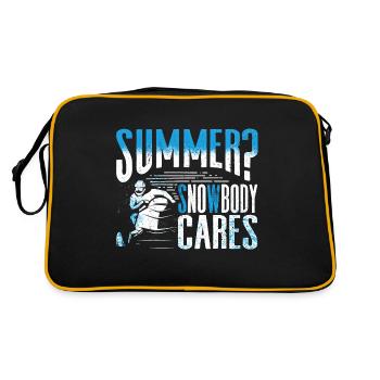 Snowmobile Riding Snowmobiling Snowbody Cares Pun - Retro Tasche - Schwarz/Gold - Hinten