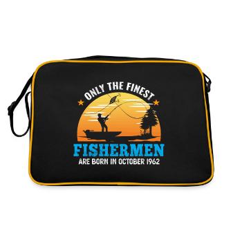 Octobre 1962 - Cadeau du 60e anniversaire. Pêcheur. - Sac Retro - noir/or - Dos