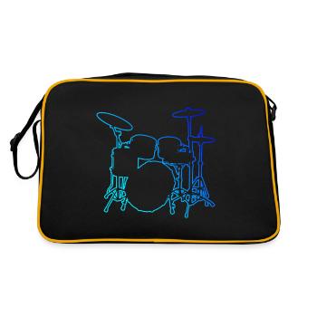 Drum Kit Men's Percussionist Drums - Retro Bag - black/gold - Back