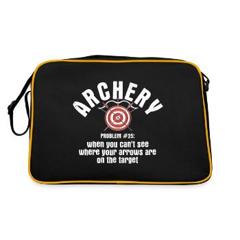 Bogenschießen Archery - Retro Tasche - Schwarz/Gold - Hinten