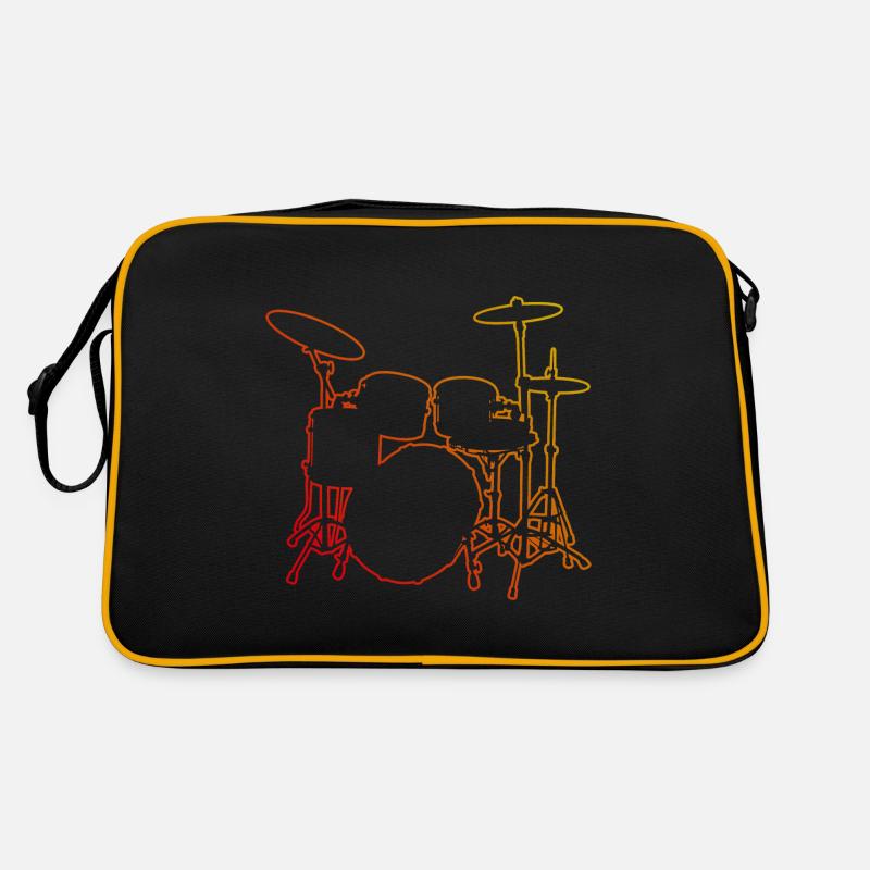 Percussionniste Batteur Drum Kit Batteur Sac Retro