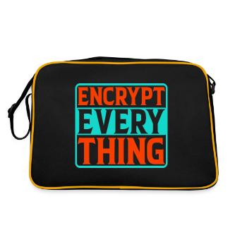 Encrypt Everything 4 - Retro Tasche - Schwarz/Gold - Hinten