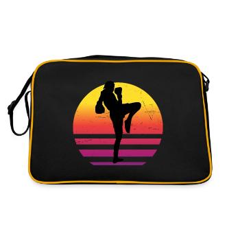 Women Thai Boxer Thai Boxing Thai Boxing Muay Thai - Retro Bag - black/gold - Back